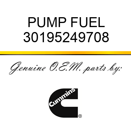 PUMP, FUEL 30195249708