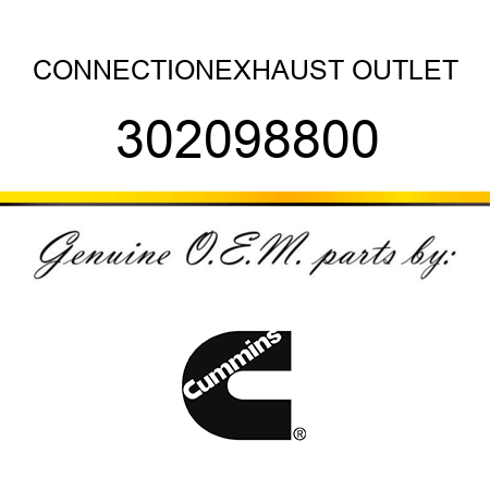 CONNECTION,EXHAUST OUTLET 302098800