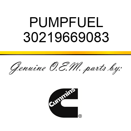 PUMP,FUEL 30219669083