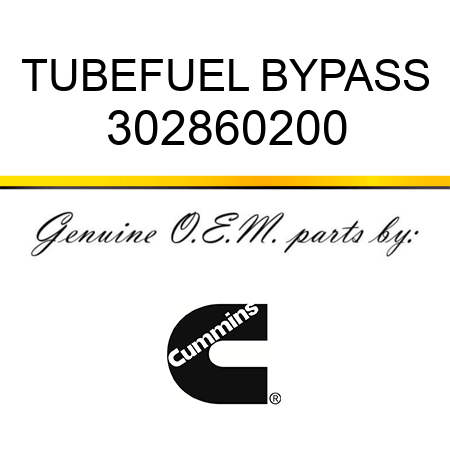 TUBE,FUEL BYPASS 302860200