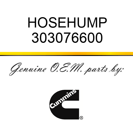 HOSE,HUMP 303076600