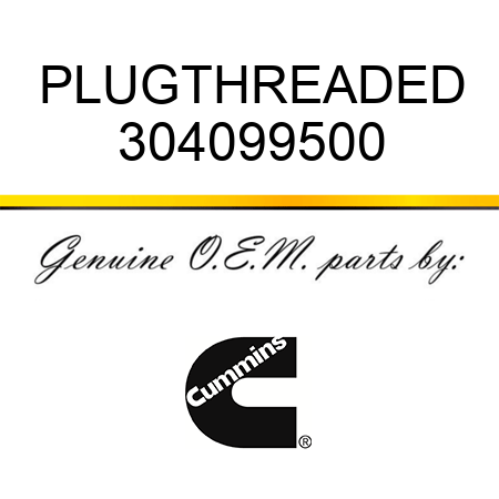 PLUG,THREADED 304099500