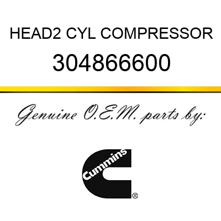 HEAD,2 CYL COMPRESSOR 304866600