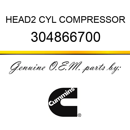 HEAD,2 CYL COMPRESSOR 304866700