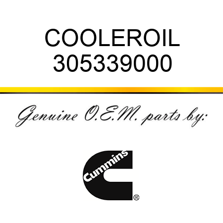 COOLER,OIL 305339000