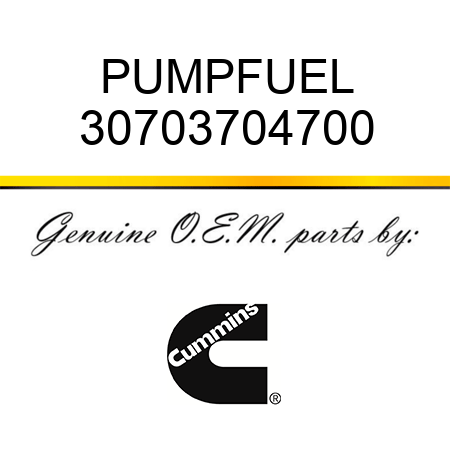 PUMP,FUEL 30703704700