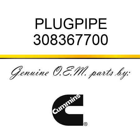 PLUG,PIPE 308367700