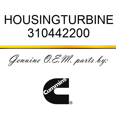 HOUSING,TURBINE 310442200