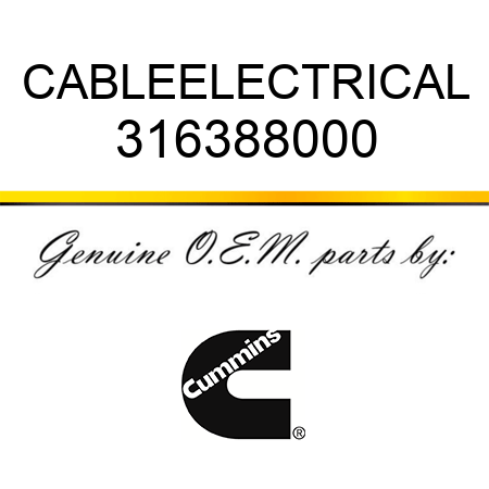 CABLE,ELECTRICAL 316388000