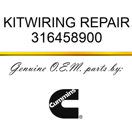 KIT,WIRING REPAIR 316458900