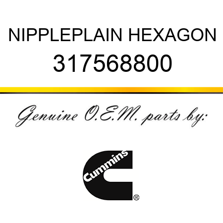 NIPPLE,PLAIN HEXAGON 317568800