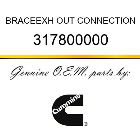 BRACE,EXH OUT CONNECTION 317800000