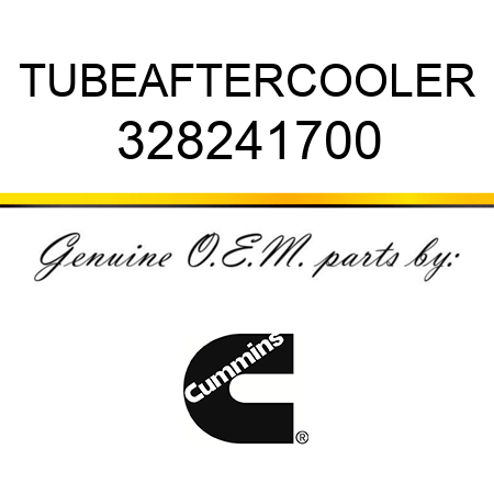 TUBE,AFTERCOOLER 328241700