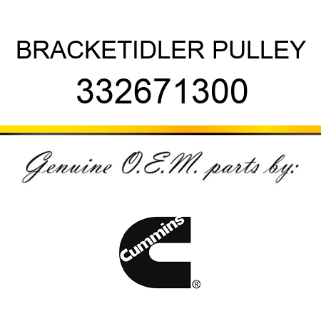 BRACKET,IDLER PULLEY 332671300