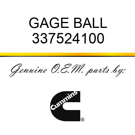 GAGE, BALL 337524100
