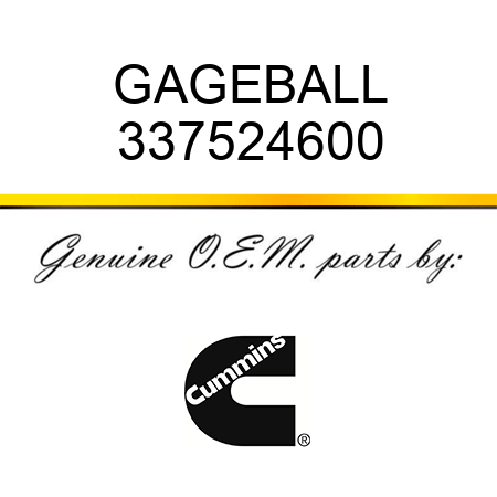 GAGE,BALL 337524600