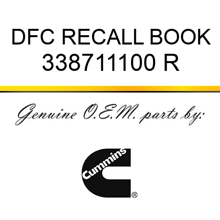 DFC RECALL BOOK 338711100 R