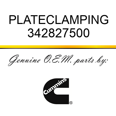 PLATE,CLAMPING 342827500