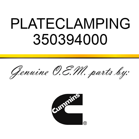 PLATE,CLAMPING 350394000