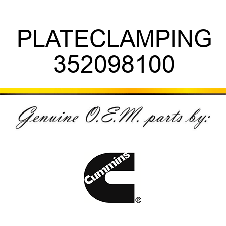 PLATE,CLAMPING 352098100