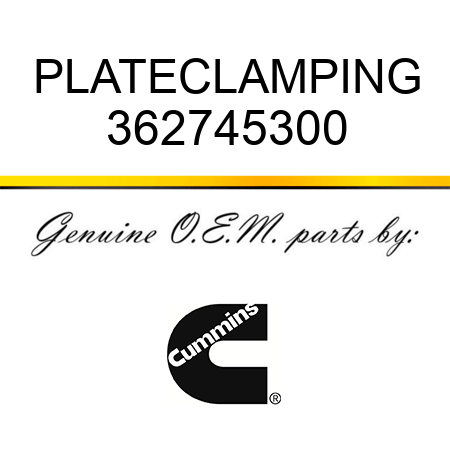 PLATE,CLAMPING 362745300