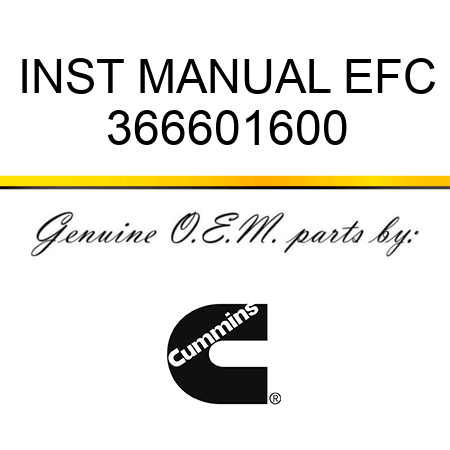INST MANUAL EFC 366601600