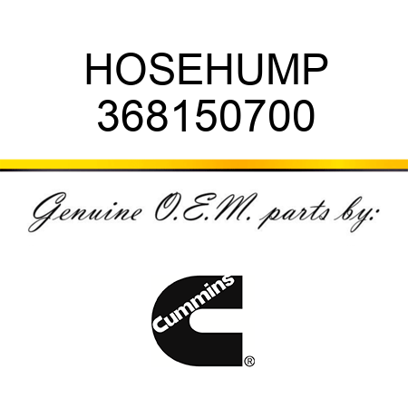 HOSE,HUMP 368150700