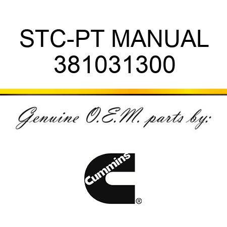 STC-PT MANUAL 381031300