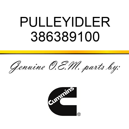 PULLEY,IDLER 386389100