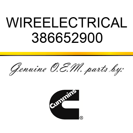 WIRE,ELECTRICAL 386652900