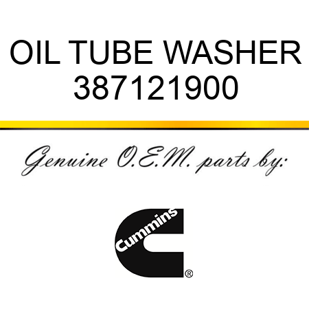 OIL TUBE WASHER 387121900