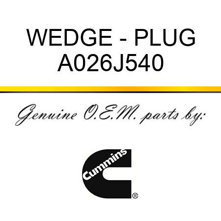 WEDGE - PLUG A026J540
