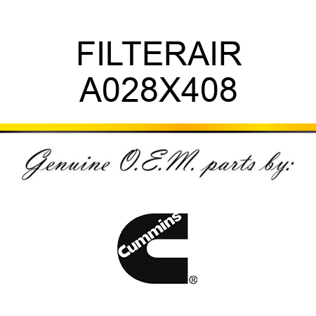 FILTER,AIR A028X408