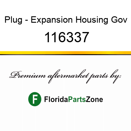 Plug - Expansion Housing Gov 116337
