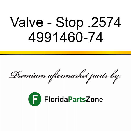 Valve - Stop .2574 4991460-74