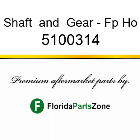 Shaft & Gear - Fp Ho 5100314