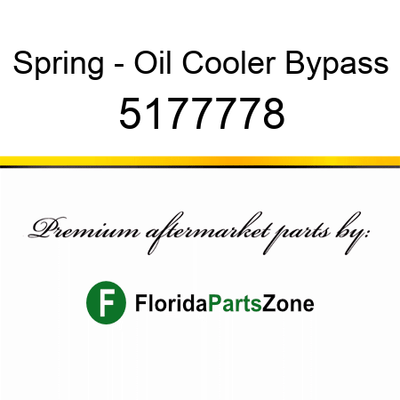 Spring - Oil Cooler Bypass 5177778