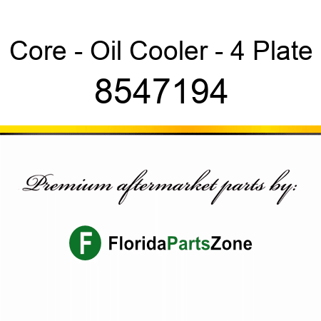Core - Oil Cooler - 4 Plate 8547194