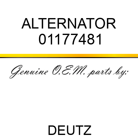 ALTERNATOR 01177481