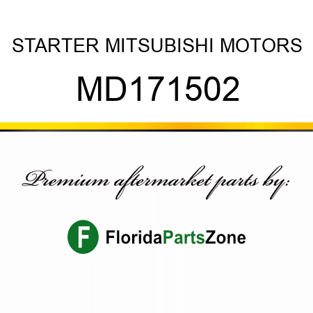 STARTER MITSUBISHI MOTORS MD171502