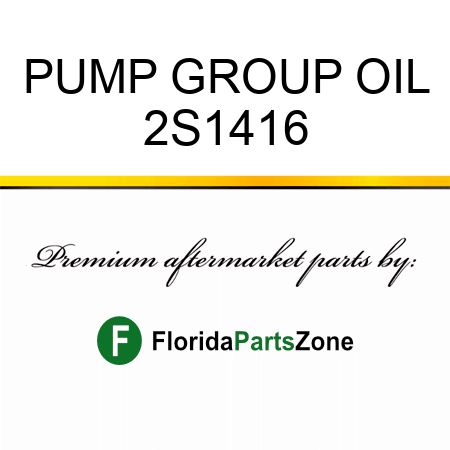 PUMP GROUP, OIL 2S1416