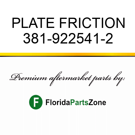 PLATE, FRICTION 381-922541-2