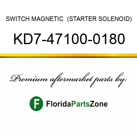 SWITCH, MAGNETIC  (STARTER SOLENOID) KD7-47100-0180