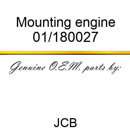 Mounting, engine 01/180027