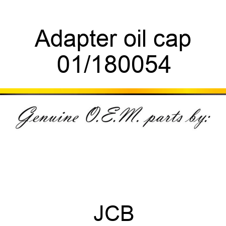 Adapter, oil cap 01/180054