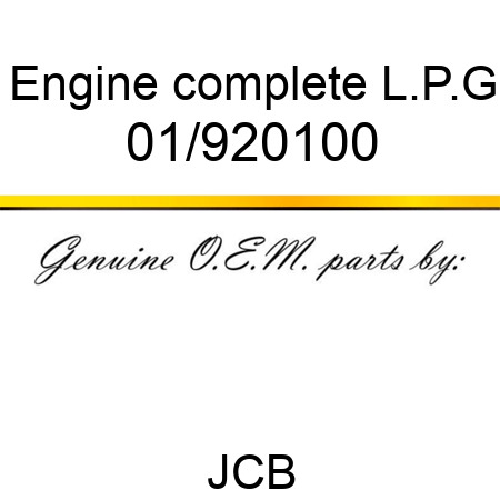 Engine, complete, L.P.G 01/920100