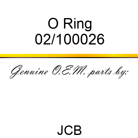O Ring 02/100026