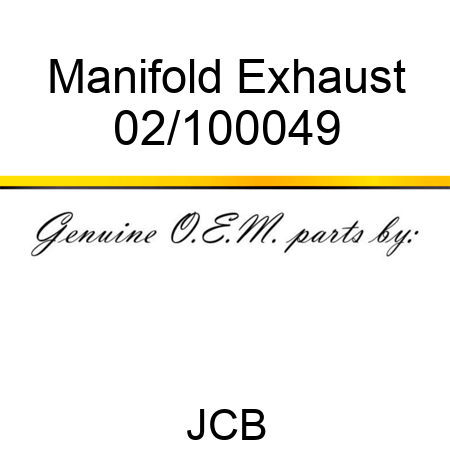 Manifold, Exhaust 02/100049