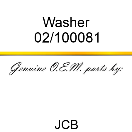 Washer 02/100081