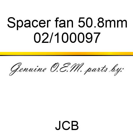 Spacer, fan, 50.8mm 02/100097